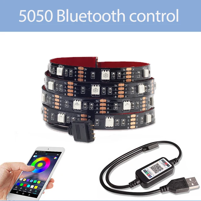 USB LED Strip DC 5V 50CM 1M 2M 3M 5M Flexible Led Usb Lamp RGB 5050 Bluetooth Control for Home Decoration TV Background Lights Bluetooth