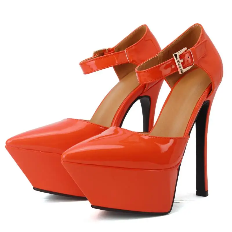 patent leather ankle strap heels