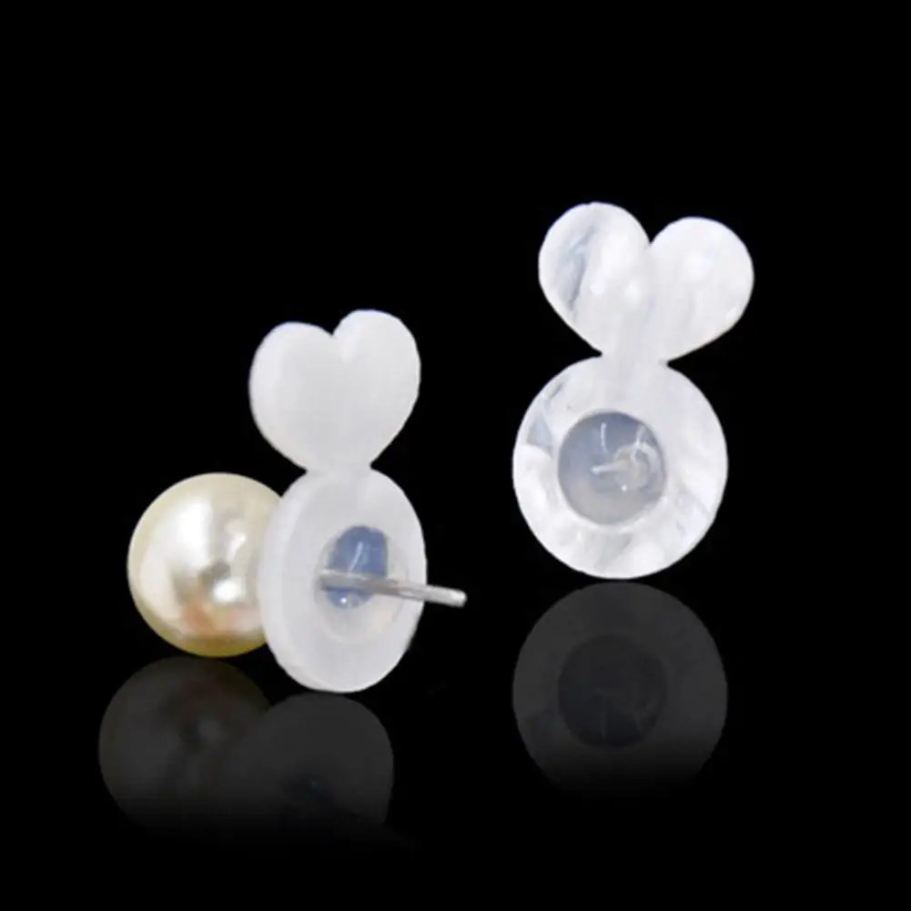 20Pcs Supportive Earring Lifters for Heavy Earrings Unique Earring Back for Ear Studs Acrylic Clear Replacement Jewelry Findings earring back stoppers