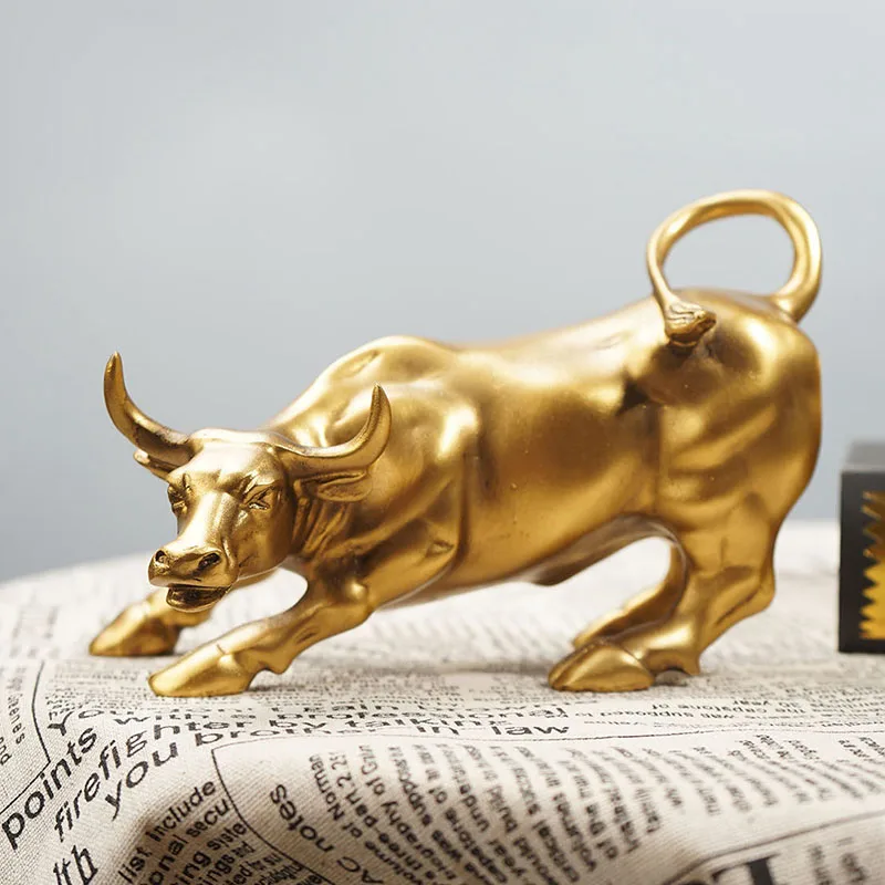

Statue Home Decor Cattle Animal bull Modern Sculptures Resins Figures For Decoration Bedroom Living Room Accessories Luxury