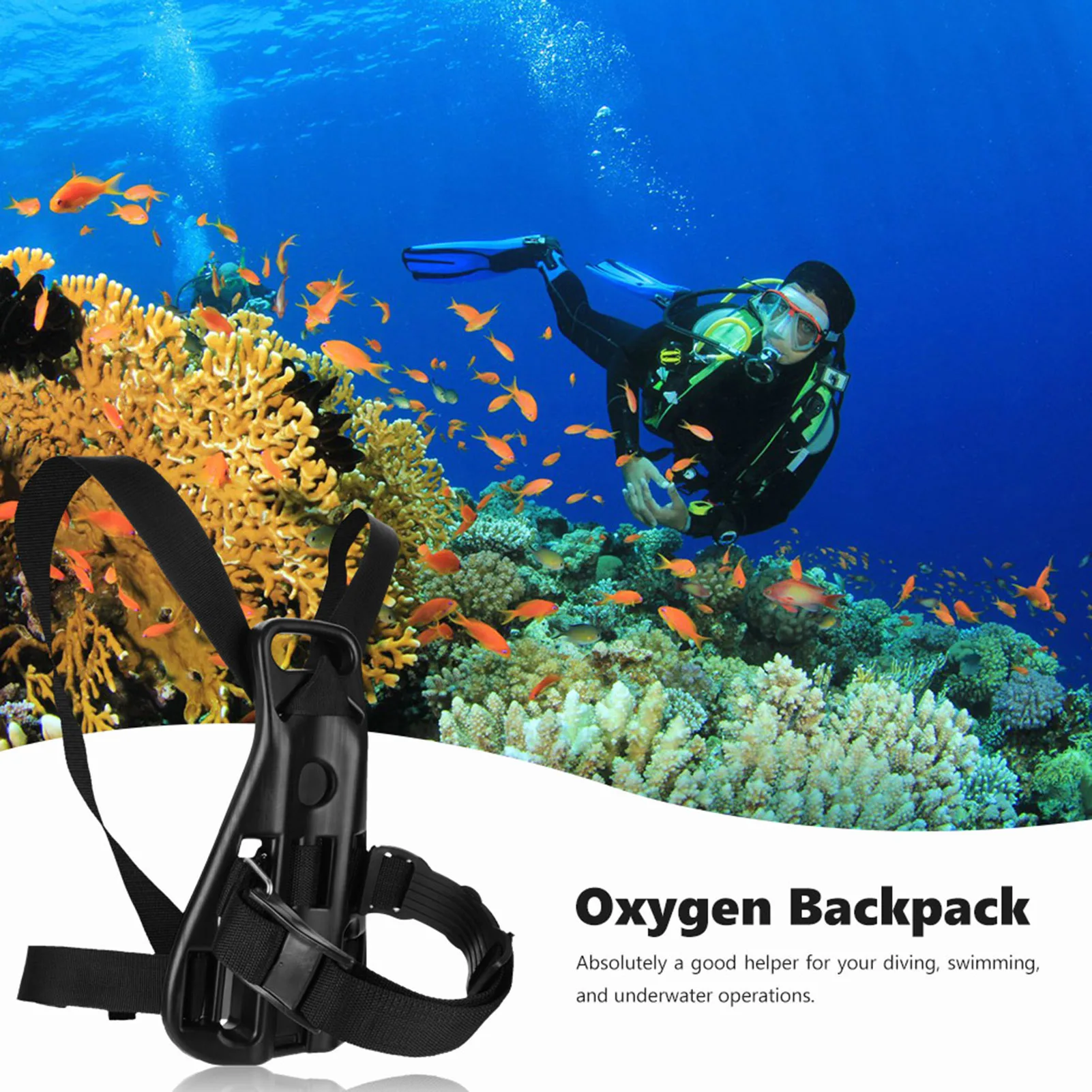 Diving Single Oxygen Bottle Support Holder Bracket Backpack for Snorkeling Oxygen Holder Bottle