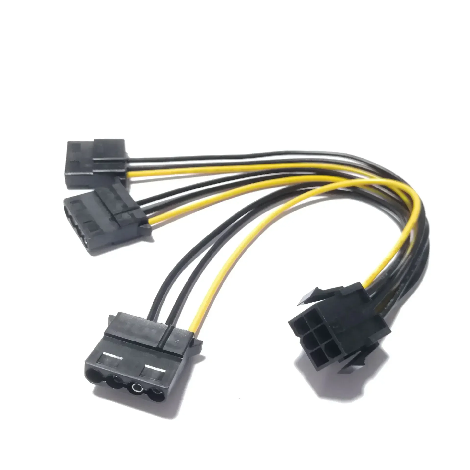 PCI-E-Grafikkarte 6-polige Buchse auf 3-polige 4-polige Netz kabel 18awg-Kabel für GPU-Verlängerung versorgung 20cm
