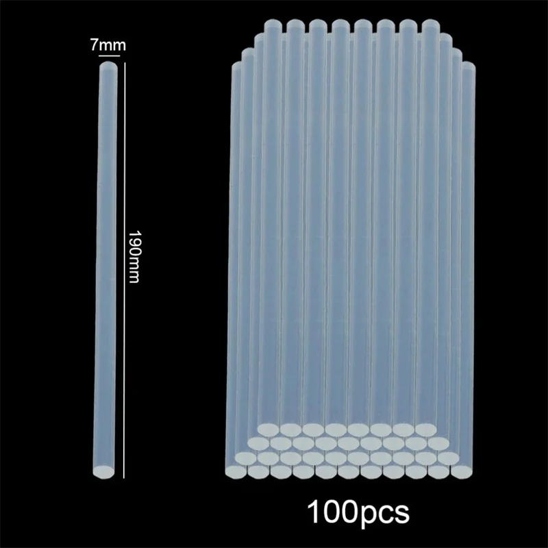 Syringe Glue Tool Caulking Gun Applicator 10-50pcs/lot Transparent Hot-melt Tiras Adhesivas 7mm / 11mm Gun Glue Sticks for Heat Pistol Repair Alloy Gun Adhesive DIY Tools