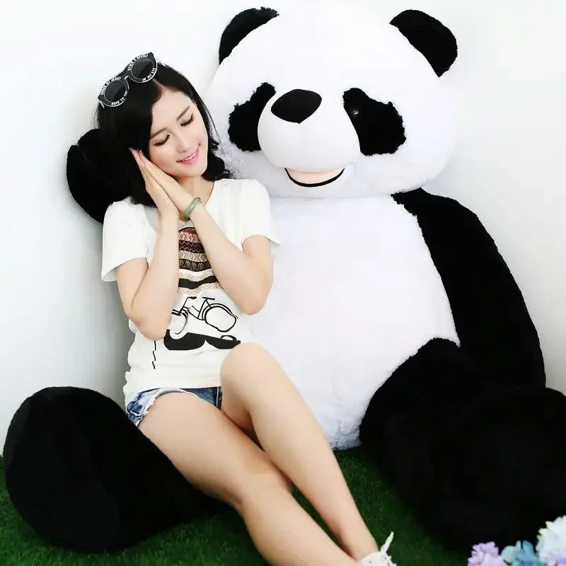

[Funny] Large size 180cm animal China panda Plush Toys hold pillow super soft PP cotton Stuffed doll model kids adult gift
