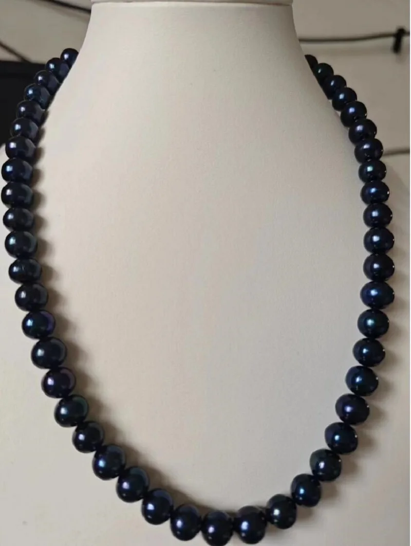 

Ожерелье из черного жемчуга диаметром 9-10 мм, 18 дюймов