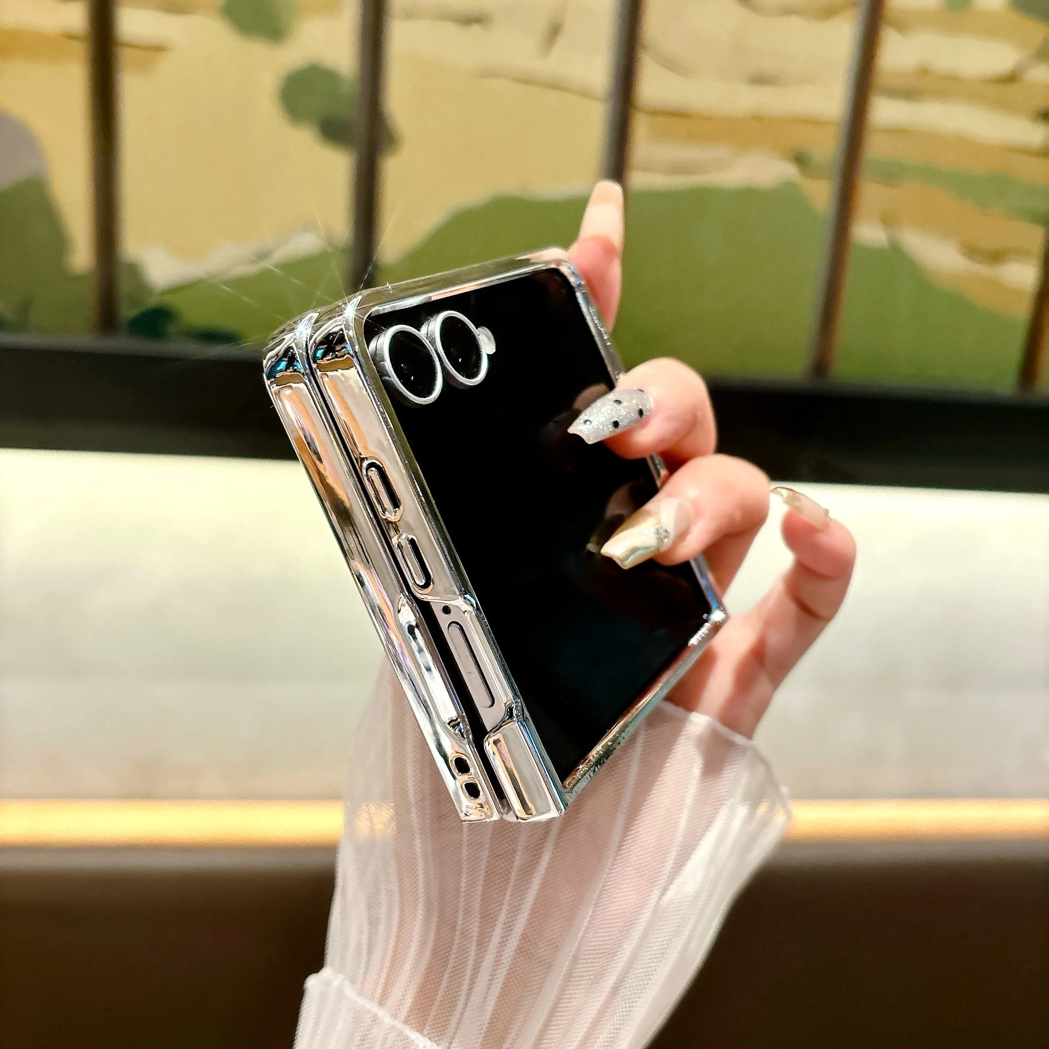 Luxury Fish Scale Butterfly Stand Case For Samsung Galaxy Z Flip_voghion.com