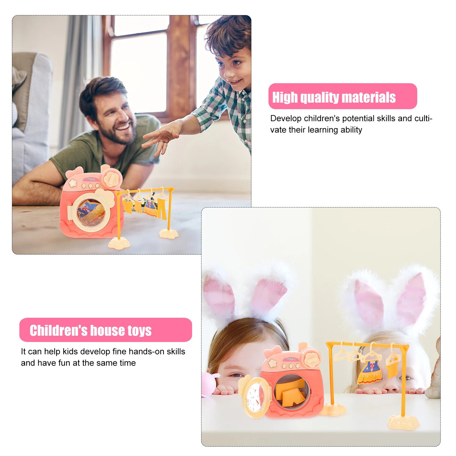 Mini Cloth Washer Figurine Washing Machine Puzzle Housework Training Toys Twerking 6