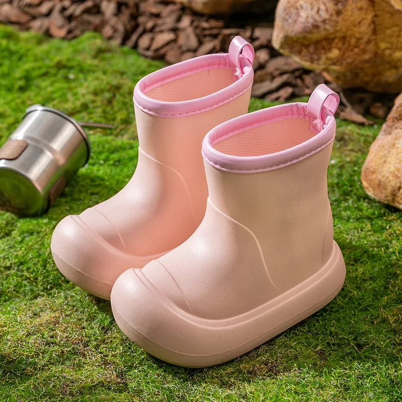 Children\'s Rain Boots Waterproof Girl Boys Rainy Anti Slip Outdoor Baby EVA Kids Waterproof Rubber Boots