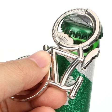 

Key Chain Bottle Opener Zinc Alloy Beer Soda Bottle Openers Keyring Bike Shape Gift for Bicycle Lover HILIFE