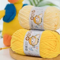 50g/Ball Thick Soft Knitting Yarn for DIY Scarf Hat Crochet Chunky Thread Handmade Velvet Chenille Yarn Kit for Sweater