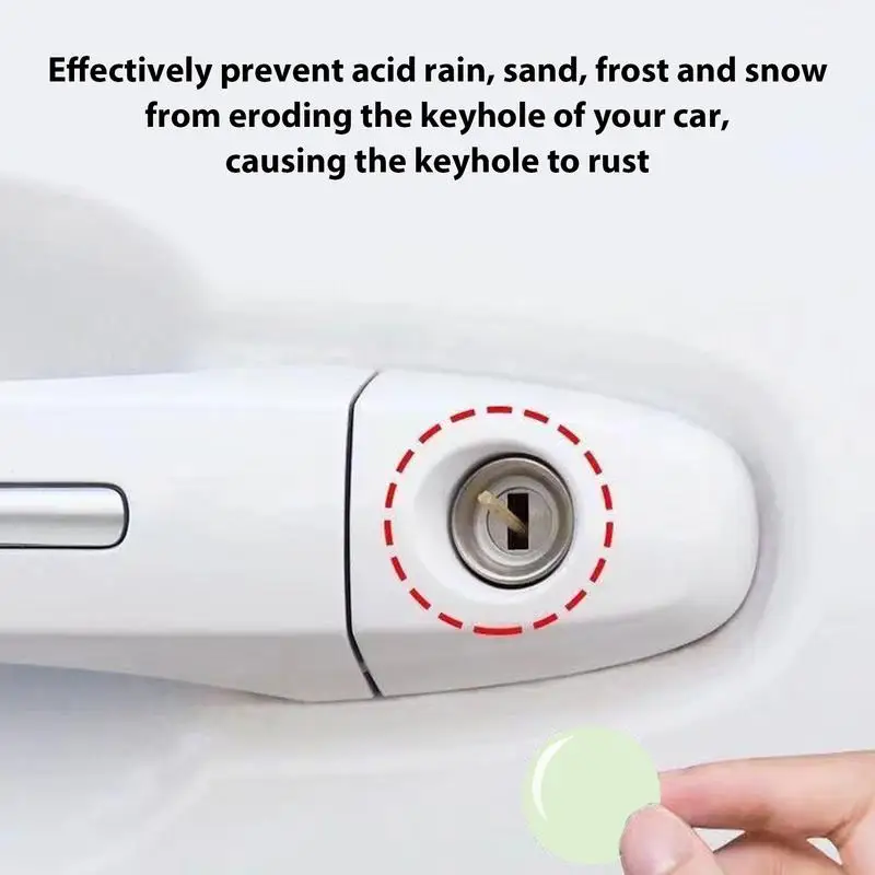 Car Door Key Holes Protector 4PCS Car Door Lock Keyhole Protector Stickers Trim Anti-Blocking Holes Cap For Truck Suv car door lock stickers