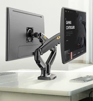 NB F160 Gas Spring 360 Degree Desktop 17"-27" Dual Monitor Holder Arm Full Motion Monitor Mount Bracket Load 2-9kg each 3