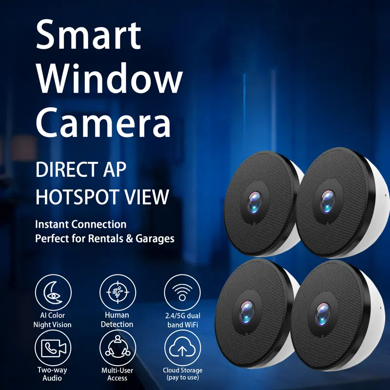 BoyKeep Window Camera, 4MP Ultra HD Indoor Surveillance Camera, 2.4G & 5G WiFi 6 Home Security Camera with Phone APP, Privacy Pr - Image 9