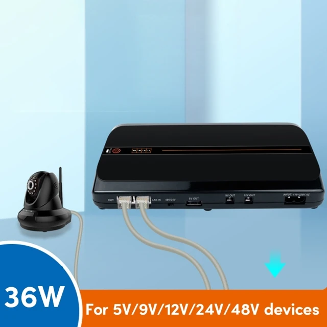  10400mAh Mini UPS 5V 9V 12V 2A Battery Backup Portable  Uninterruptible Power Supply for for WiFi Camera Router Speaker :  Electronics