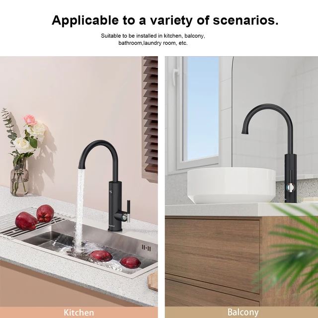 Briwellna ใหม่น้ําร้อนทันทีเครื่องทําความร้อนก๊อกน้ํา Universal หัวฉีด 220V ก๊อกน้ําไฟฟ้าร้อนและเย็น Dual ใช้ Hot Water TAP 4