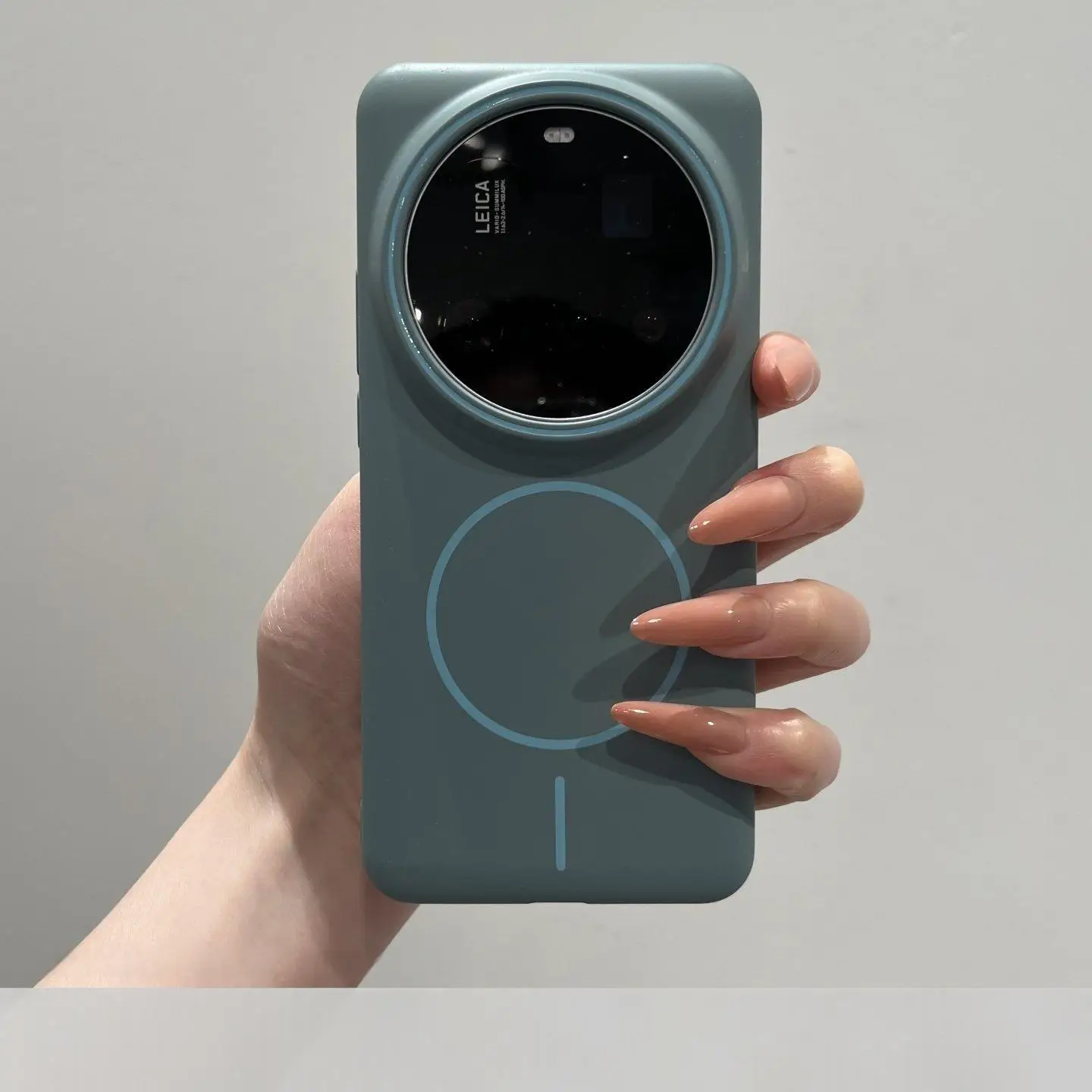 Luxury Soft Magnetic Frosted Phone Case with Circular Design