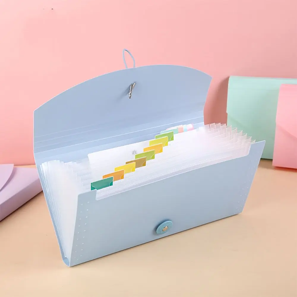 B6 Plastic Expanding File Folder Document Organizer Accordion File Organizer Check Bill Receipt Card Ticket Holder Office Supply