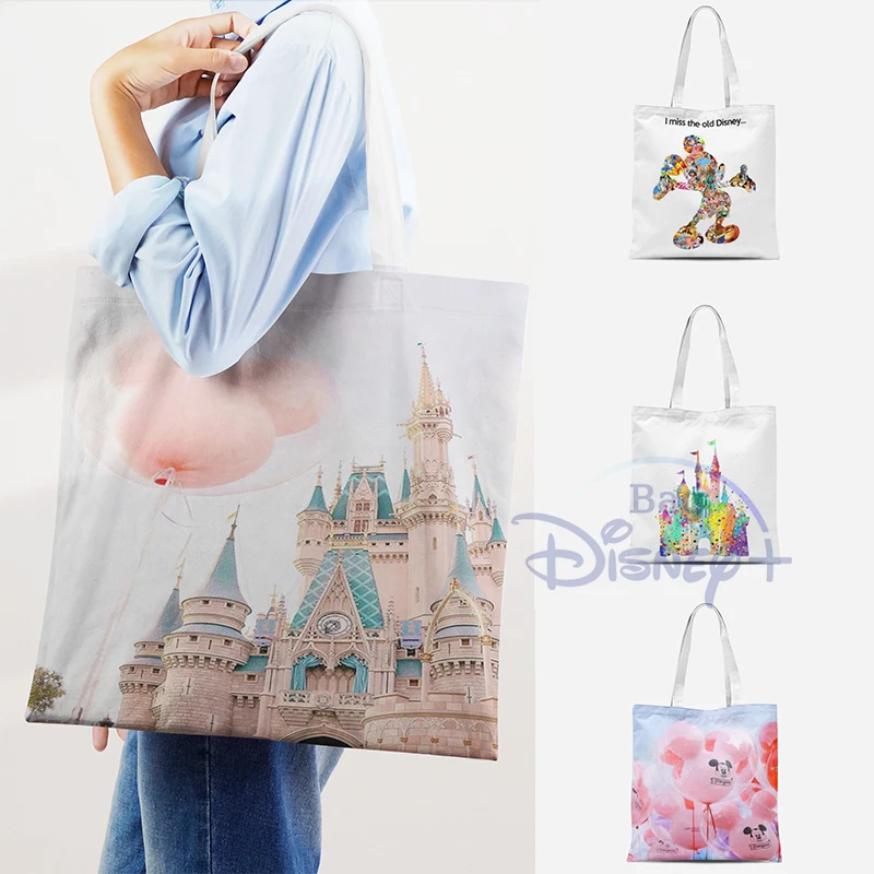 

Disney Fantasy Castle Shoulder Bag Women's Bag 2022 Trend Cartoon Mickey Mouse Handbags for Women High Capacity Shopping Bag