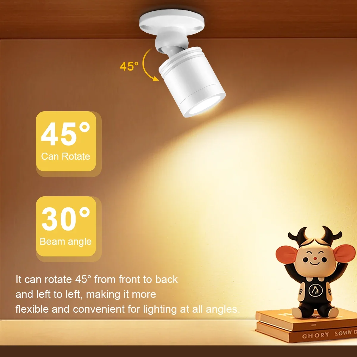 Enhanced LED Spot Light with RF Remote Control - Dimmable Mini Aluminum Ceiling Lamps for Kitchens and Retail Spaces