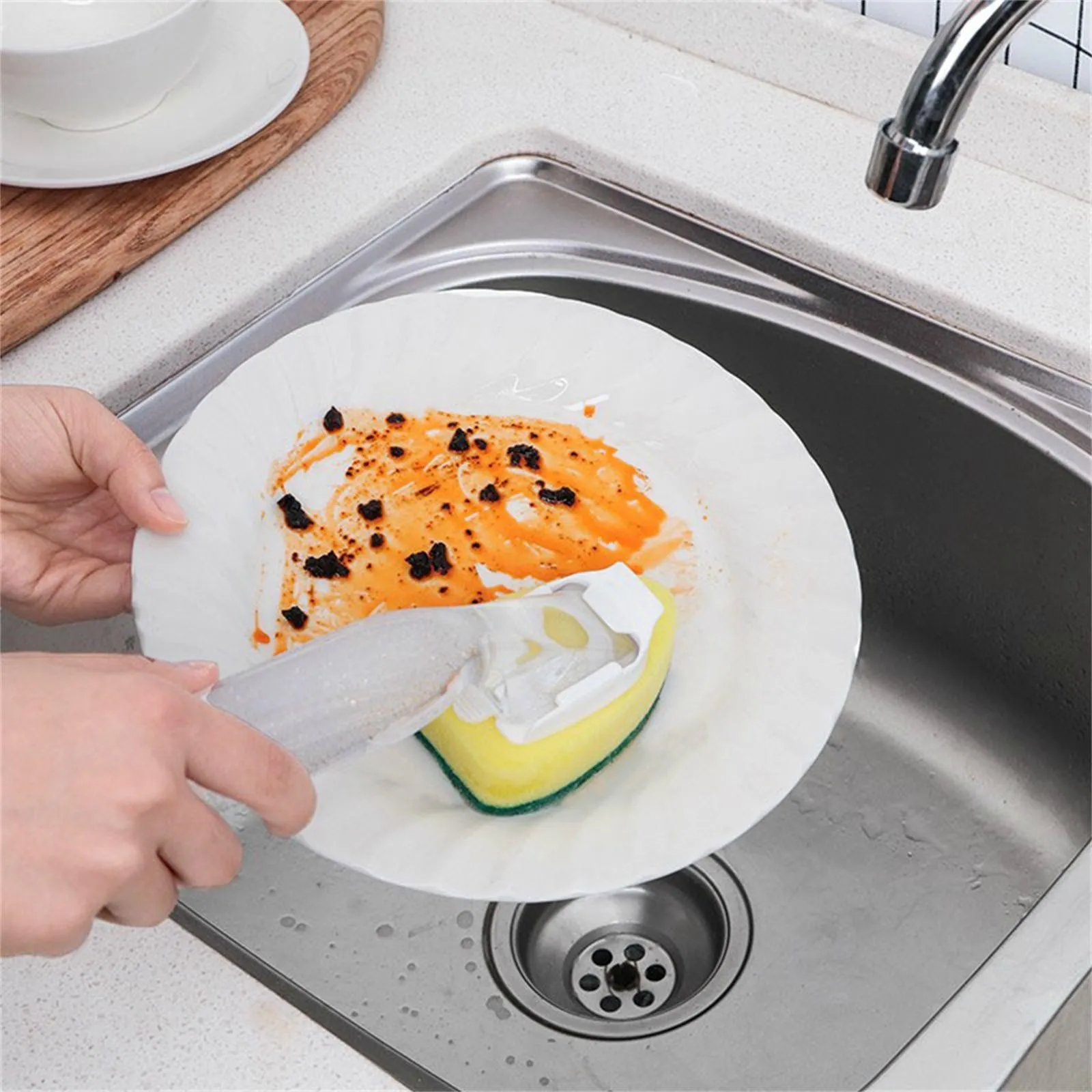 18 Pieces Dish Wand Refills Replacement Sponge Heads Scouring Scrubber Pads  Heavy Duty Dish Wand Sponge for Kitchen Sink Clea - AliExpress