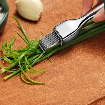 304 Stainless Steel Shred Silk The Knife Curved Handle Kitchen Food Speedy Chopped Green Onion Knife Creative Kitchen Gadget