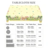 1 Easter Round Tablecloth, 5 Sizes Available, Tulip Easter Bunny Egg Garden Printed Square Tablecloth, Edge Embossing Process, Spring Garden Tablecloth Decoration, Tablecloth for Daily Home Kitchen, Terrace Use, Easter Decoration 6