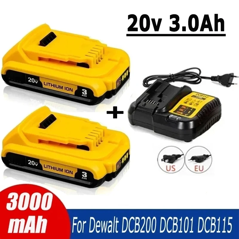 

Сменный литий-ионный аккумулятор для электроинструментов DeWalt DCB205 DCB201, 20 в, 20 в, 3000 мАч