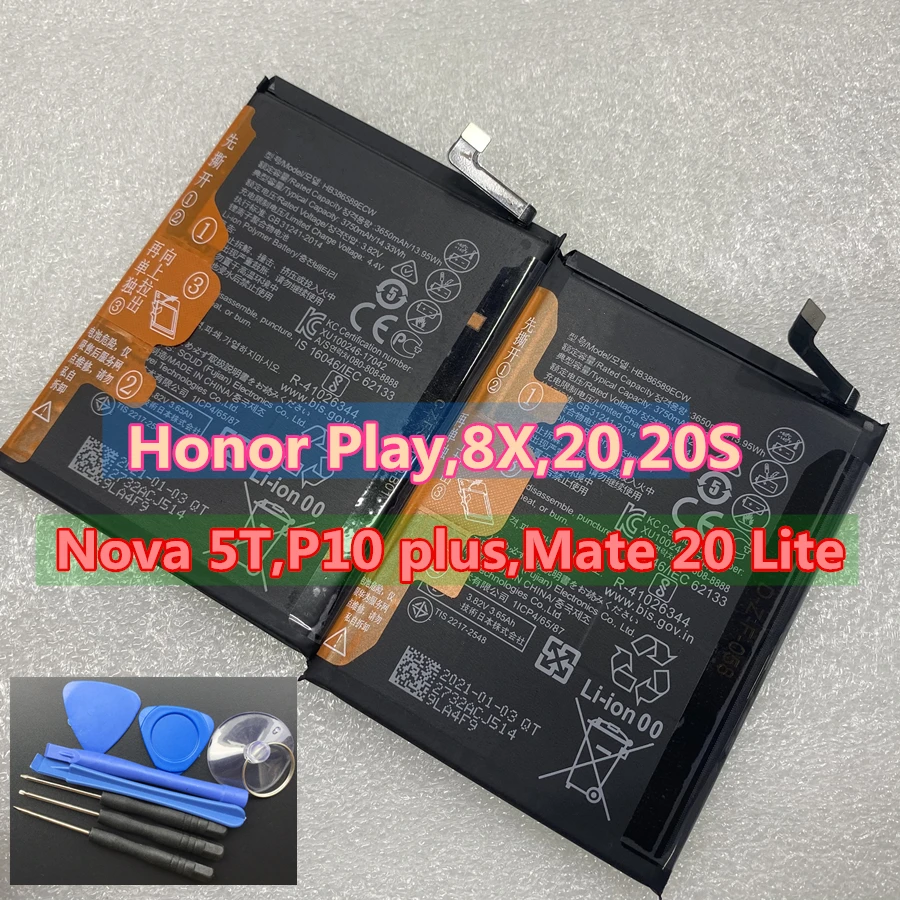 BATTERIA Adatta per HUAWEI MATE 20 LITE SNE-LX1 HONOR VIEW 10 HB386589ECW +TOOLS
