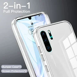 360 Full Coverage Clear Shockproof Case - Soft & Thin PC Hard Cover for Huawei nova 4e