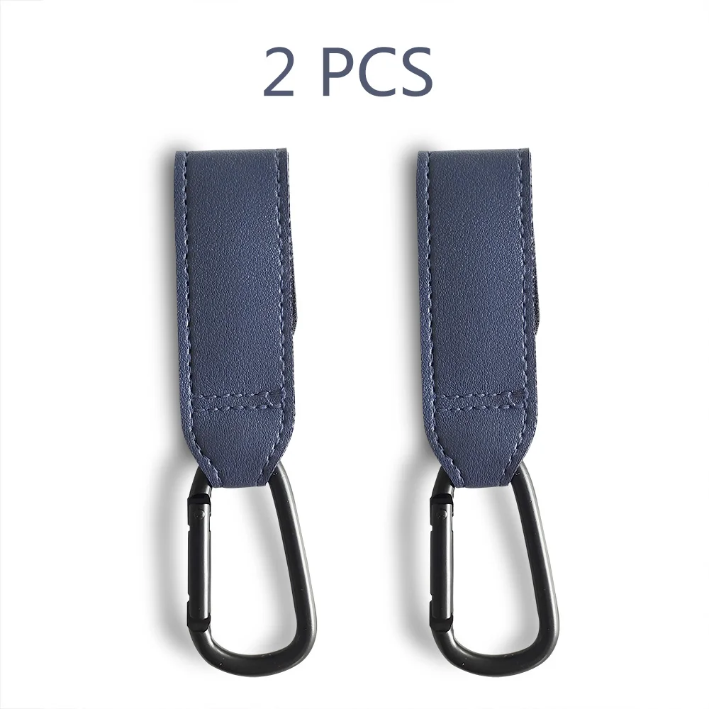 1/2pcs PU Leather Stroller Hook Wheelchair Pram Bag Hook Rotate 360 Degree Cart Organizer Accessories Baby Strollers classic