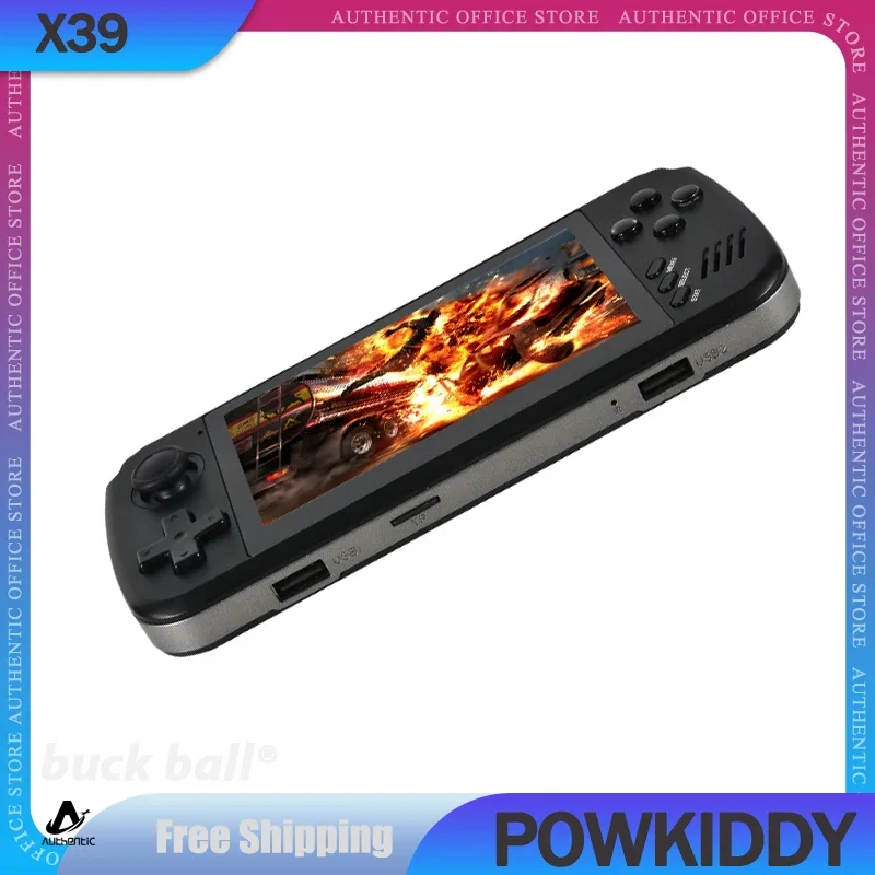 

X39 Pro Handheld Game Console 4.3 Inch IPS Screen Overlord Box Retro Game High Definition Wired Controllers Kid Gifts