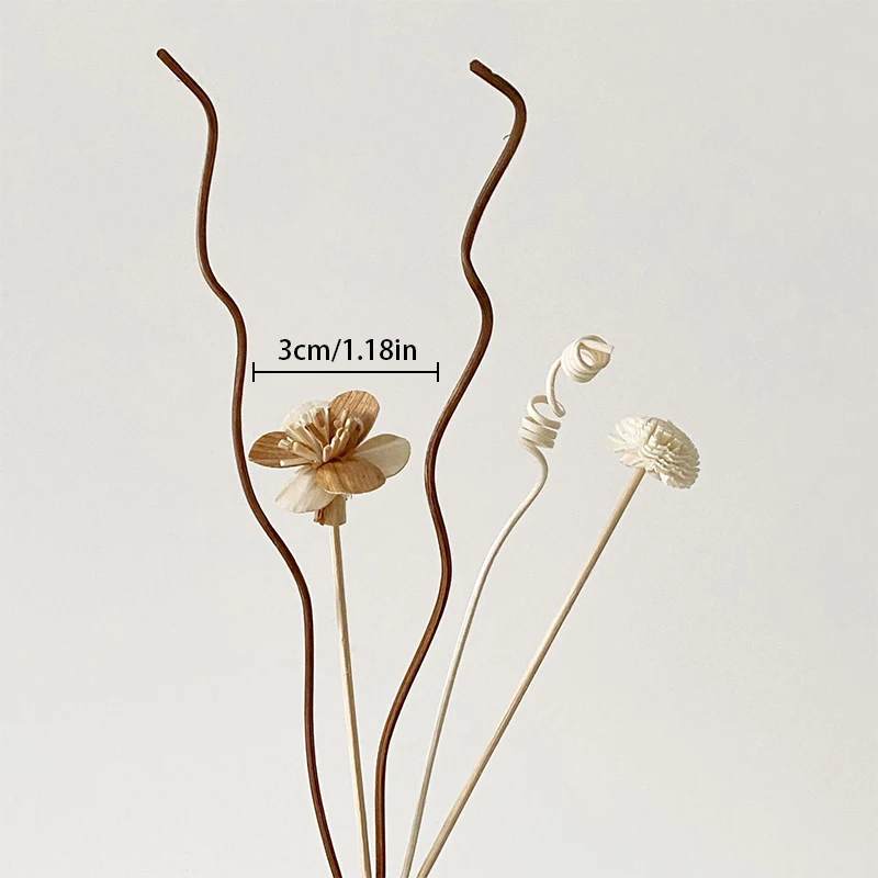 Artificial Flower Rattan Reed Sticks Fireless Fragrance Aroma Diffuser Refill Stick Replacement Diy Floral Ornaments Home Decor