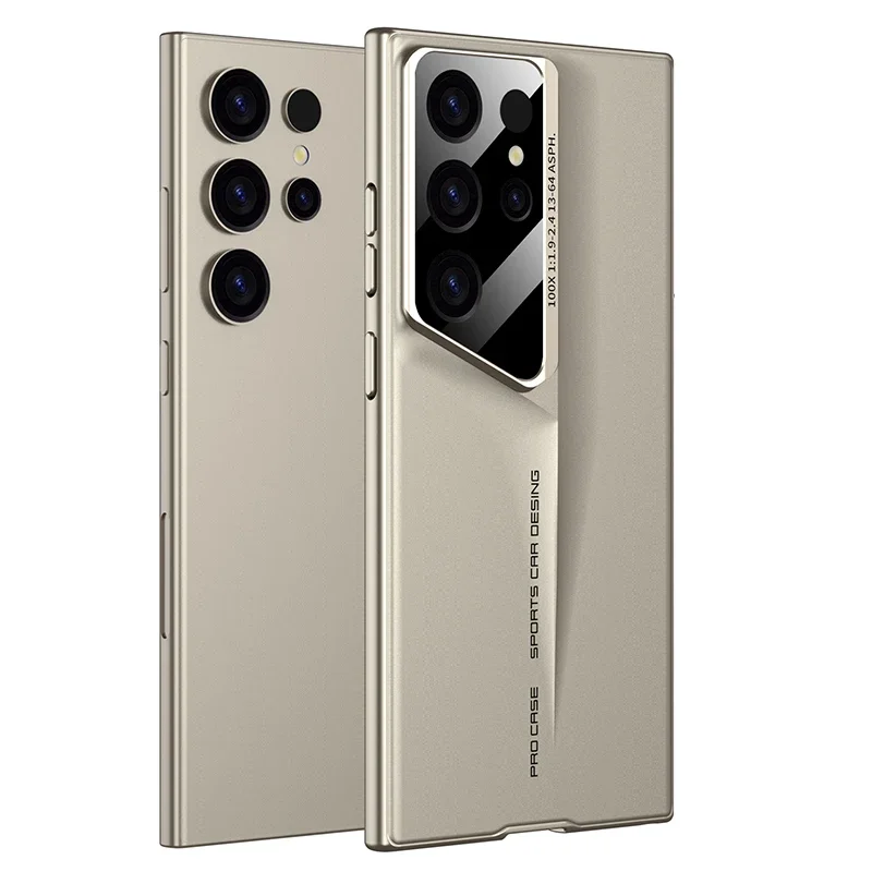 Ultrathin Mecha Hard PC Matte Phone Case with Lens Protection and Frosted Shockproof Design