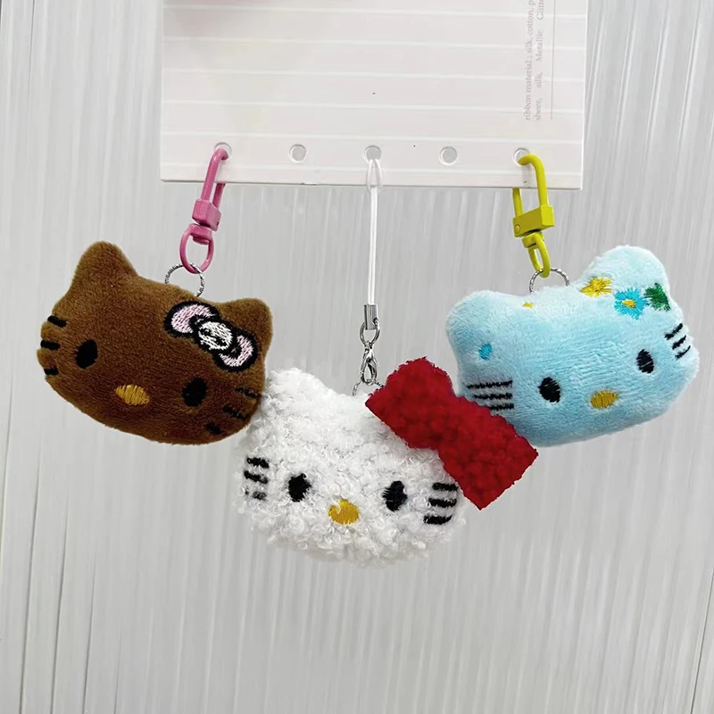 

Anime Sanrio Hello Kitty Plush Doll Keychain Kawaii cat keyring For Car Key Chain Bag Pendant Backpack Decoration Jewelry Gift