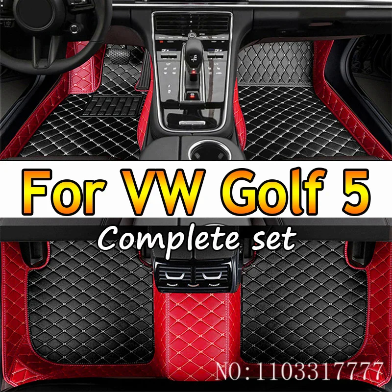 

Custom Made Leather Car Floor Mats For VW Volkswagen Golf 5 MK5 2004 2005 2006 2007 Carpets Rugs Foot Pads Accessories