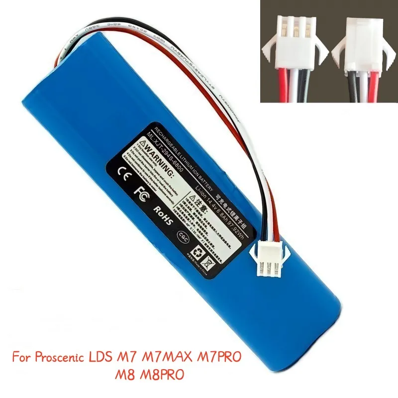 

2023upgradation 9900mAh14.4V For Proscenic LDS M7 M7MAX M7PRO M8 M8PRO Sweeper battery spare parts