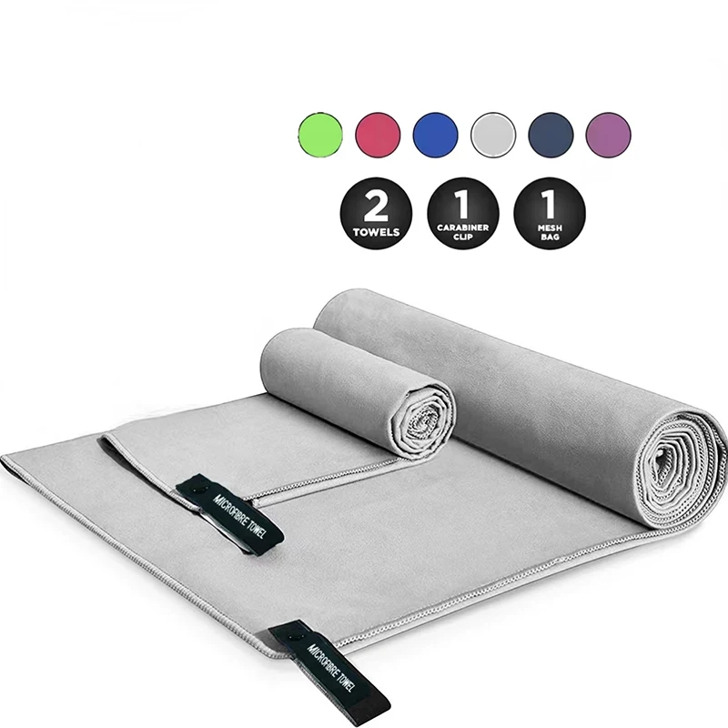 Exercise Towel Sport Microfiber Quick Dry Pocket Towel Portable Ultralight Absorbent Large for Swimming Fitness Yoga Beach