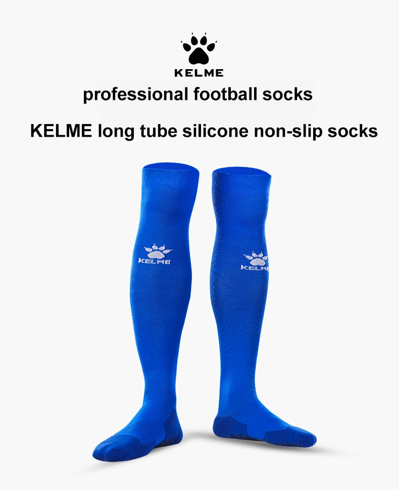 KELME Football Socks Men's Long Tube Silicone NonSlip Adult Thickened