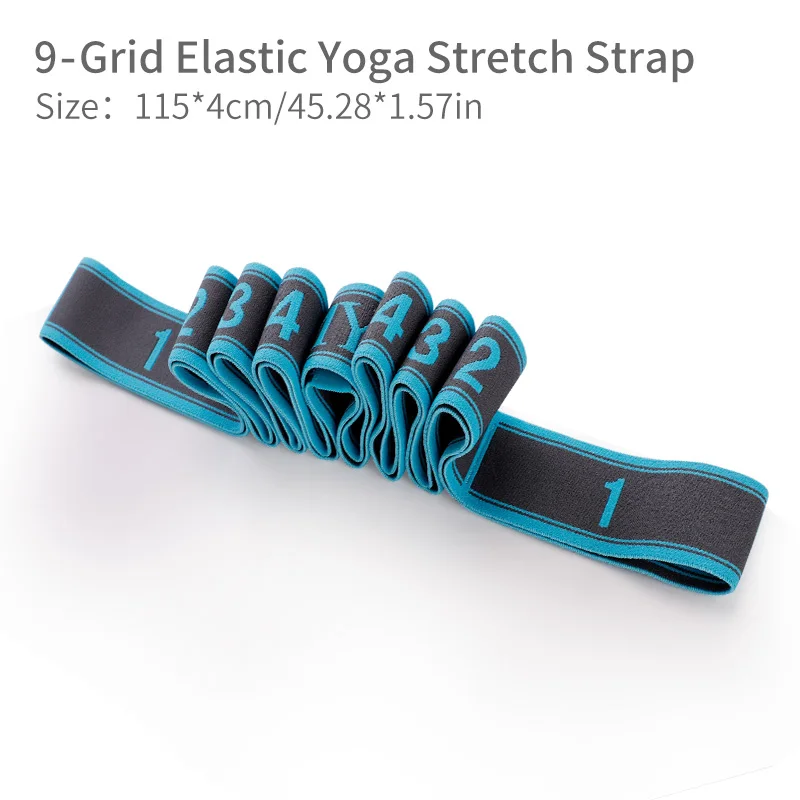 Stretching Yoga Band With 9 Loops | Adjustable Resistance Band For Pilates, Dance, Physical Therapy