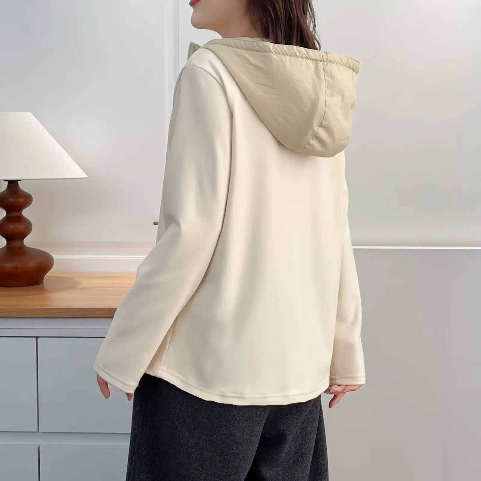 XXXXL Fashion Plus Size Woman Clothing Hoodies 2025 Autumn And Winter New Double Sided Fleece Warm Hooded Tops 9696