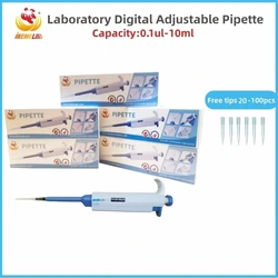 IKEME Official Store Micropipette 100-1000ul Single Channel Digital Adjustable Pipette Laboratory Top Pipette With Pipette Tips
