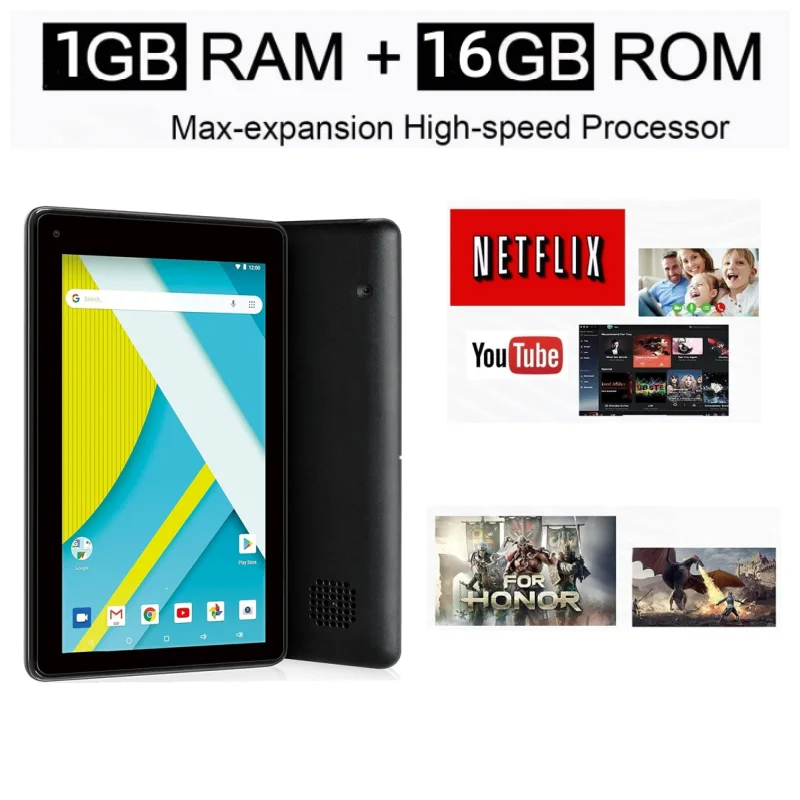 7 INCH RCT6973 RAM 1GB+16GB ROM Android 8.0 Kid Tablet Quad Core IPS Screen  WIFI Dual Camera Quad Core 6