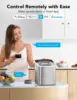 Machine Countertop with Self Cleaning, Voice Remote, 26lbs in 24Hrs, 9 Ice Cubes in 6 Minutes 3 Sizes, Portable Ice Makers with 2