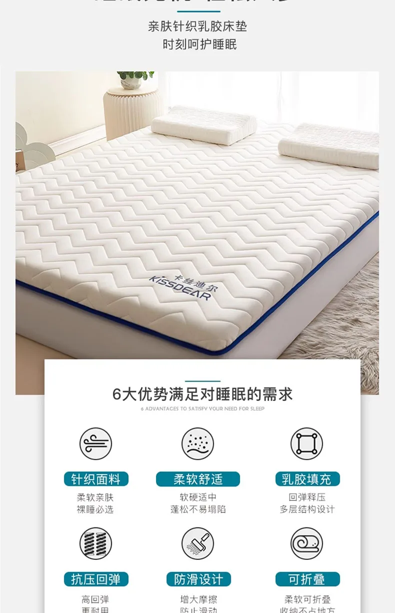 Description Picture 3 of itemMemory cotton latex mattress soft mat Home bedroom tatami student dormitory single sponge bed mattress