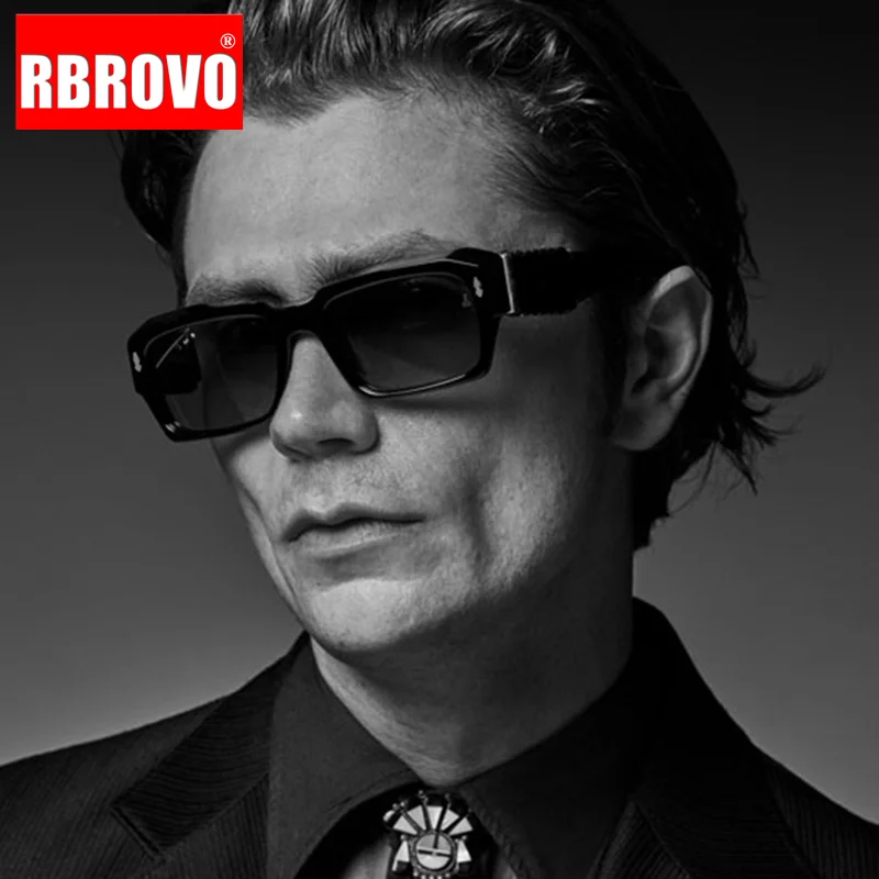 RBROVO Square Polarized Sunglasses Steampunk Sunglasses Sports Sunglasses Semi Rimless Sunglasses Men Luxury Brand Glasses For Men/Women Luxury Brand Eyeglasses Men Mirror Gafas De Sol Para Hombre