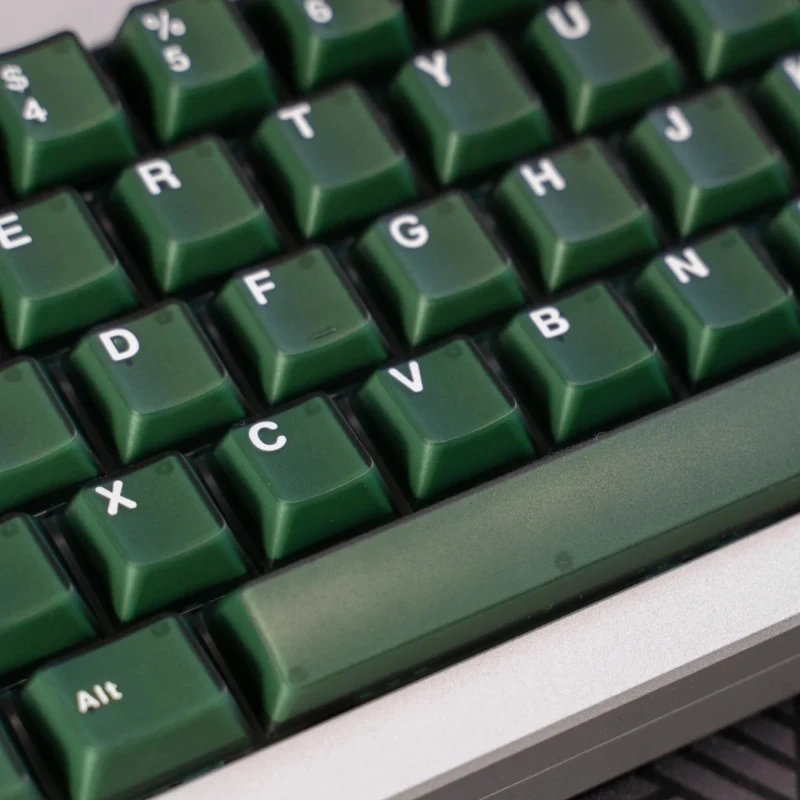Echome-emerald Jade Tema Keycap Grupo Abs Dupla Camada Cap Teclado Translúcido Cap Key Perfil Cereja para Teclado Mecânico - Imagem 4