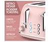 Retro Toaster 4 Slice with Extra Wide Slots Bagel, Defrost, 6 Browning Levels, Dual Independent Controls, Removable Crumb Tray 2