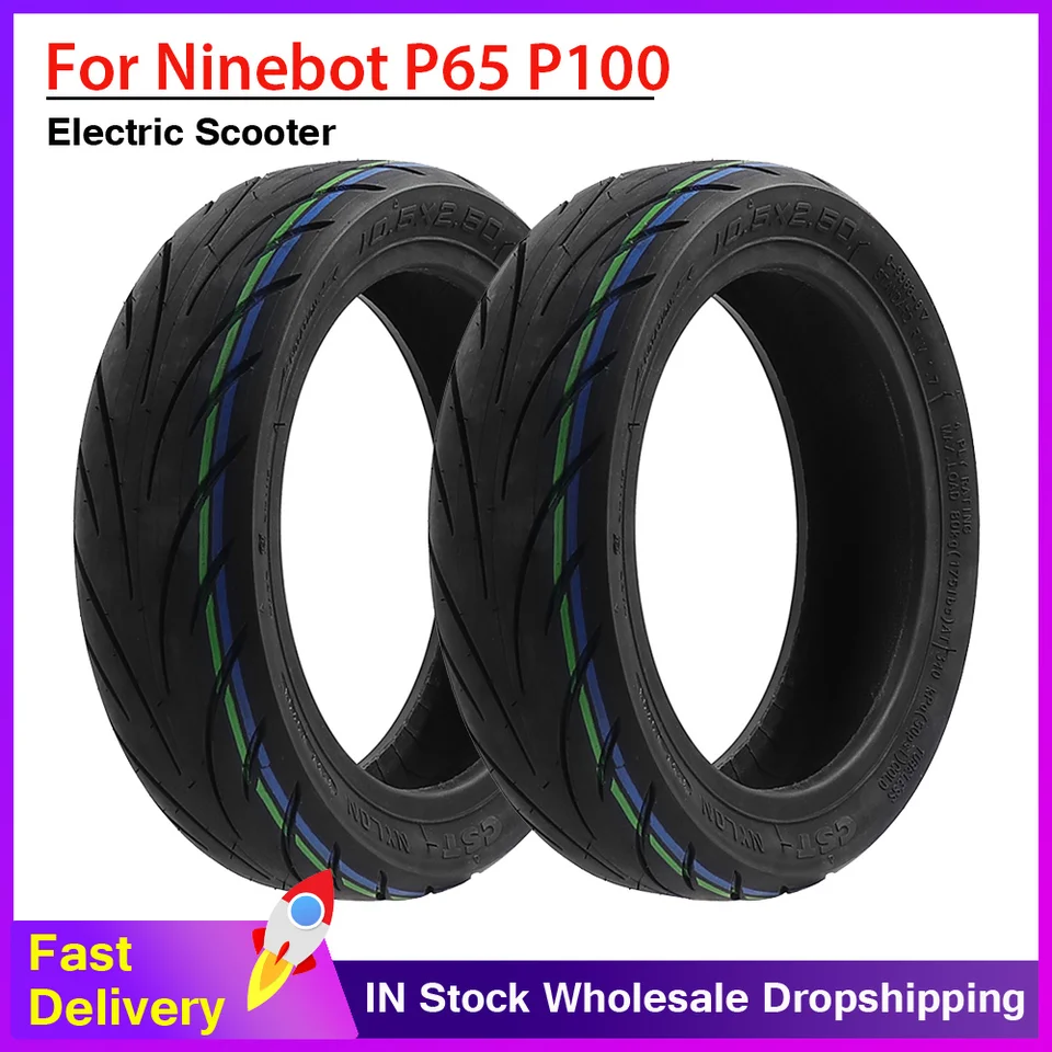 Pneu Tubeless pour trottinette Ninebot Segway P65 et P100 Anti Pneu Tubeless pour trottinette Ninebot Segway P65 et P100 Anti