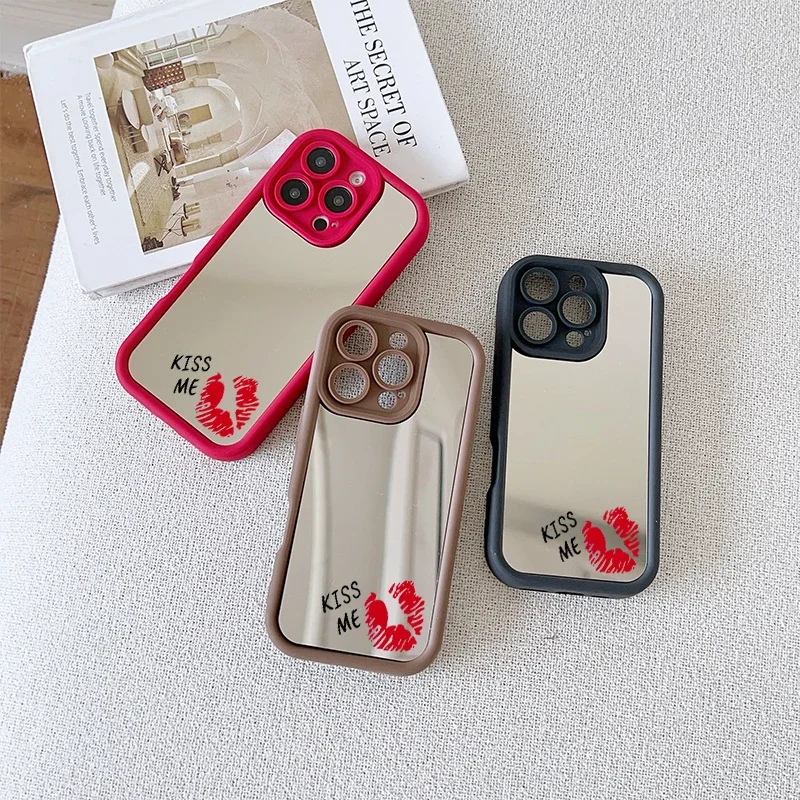 Sexy Girl Red Lips Mirror Phone Case
