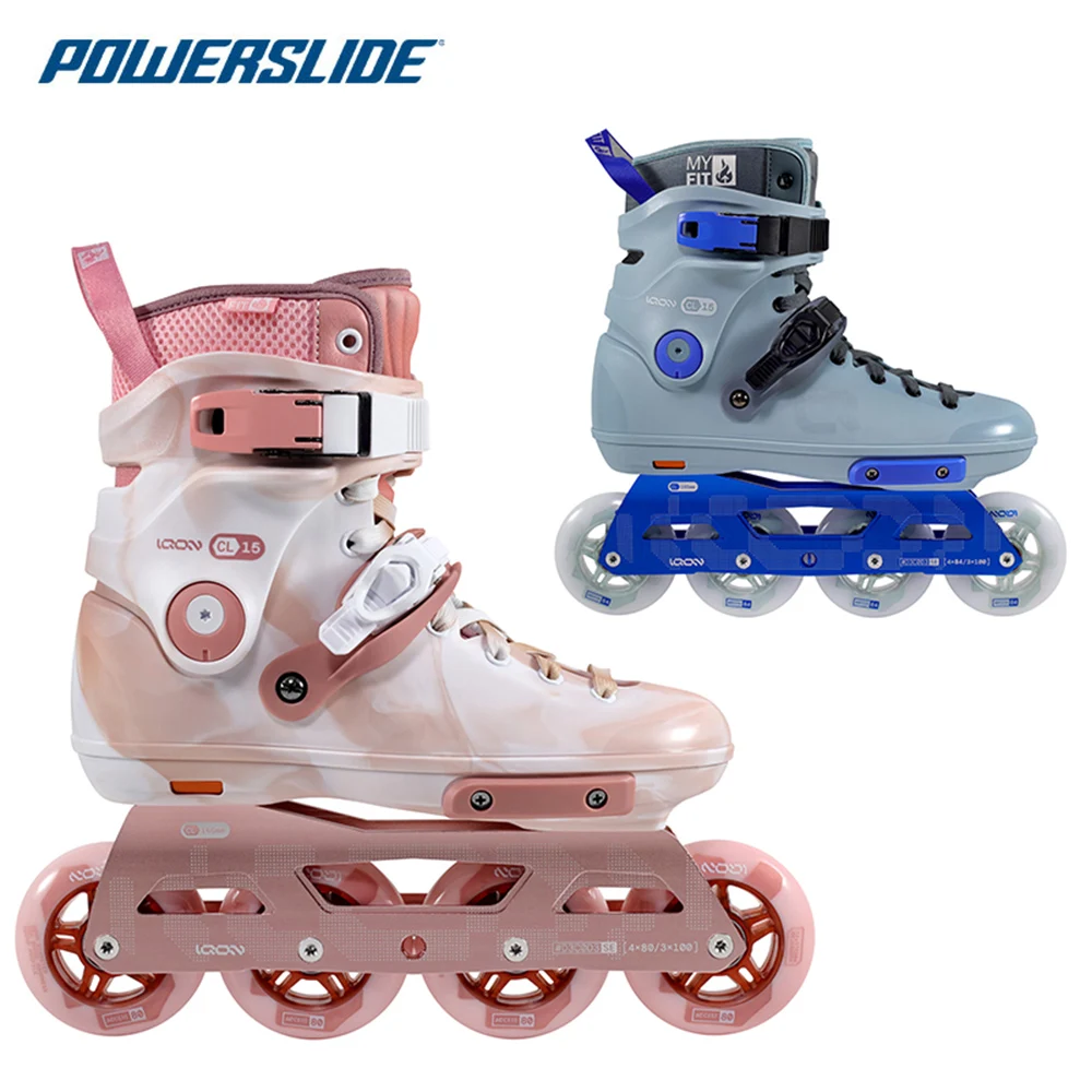 

2023 100% Original Powerslide IQON CL15 Inline Skates 4*80/84mm Professional Adult Roller Skating Shoes Sliding Free Skating